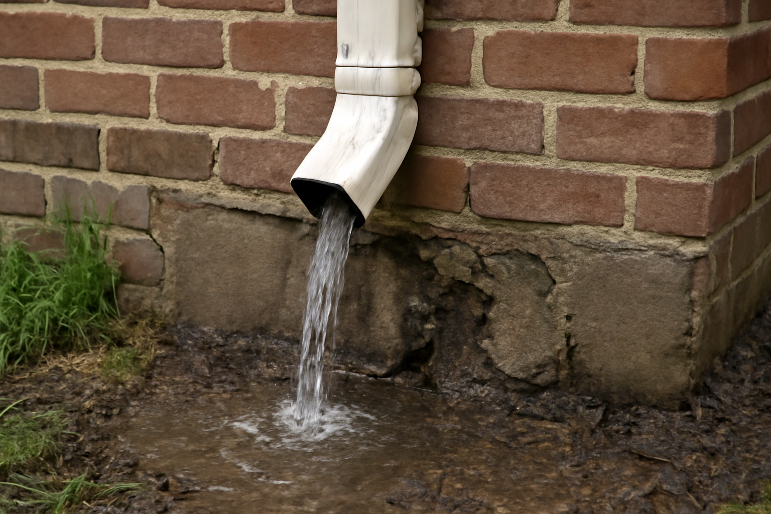 Downspout Failure Water Removal in West Point, KY