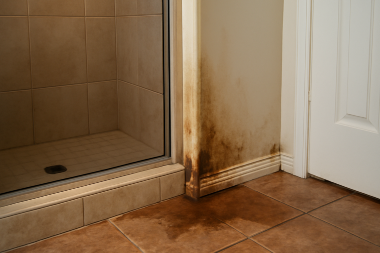 Shower Leak Water Removal