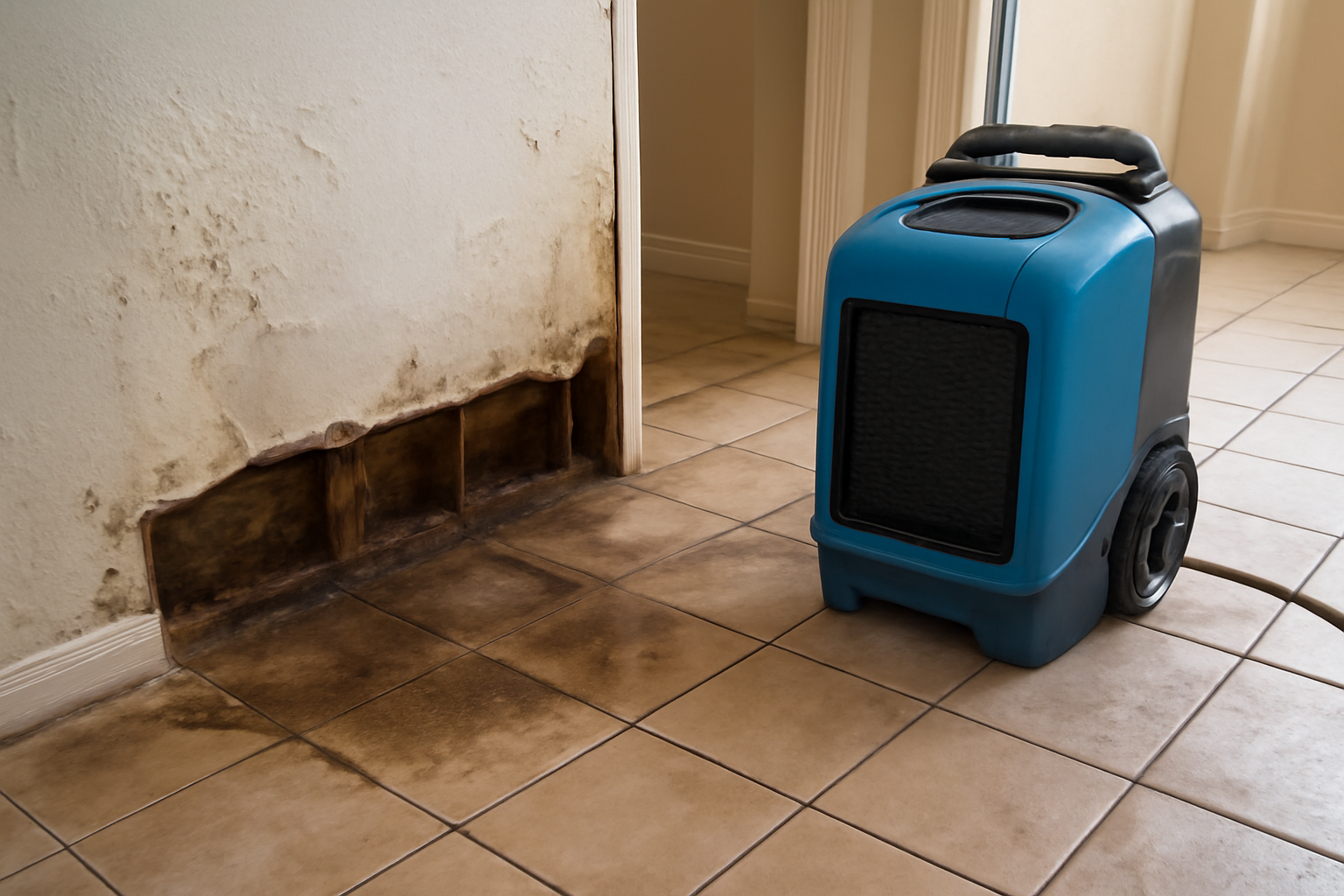 Tile Floor Water Damage Restoration in Bellevue, KY