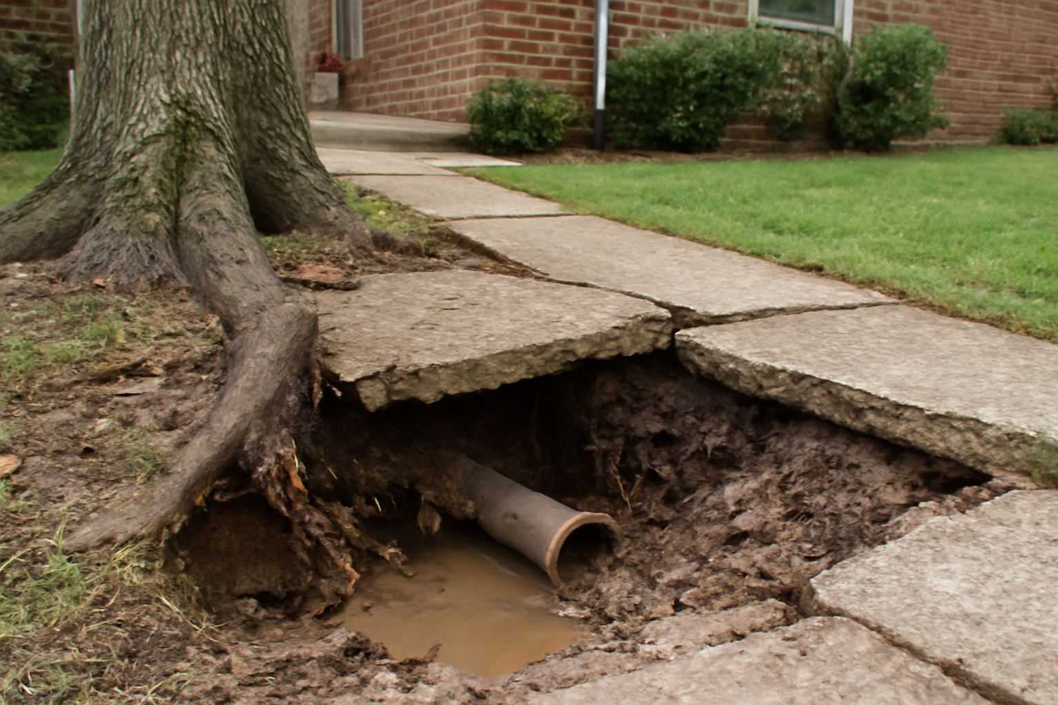 Tree Root Pipe Damage Water Removal in Floyds Knobs, IN